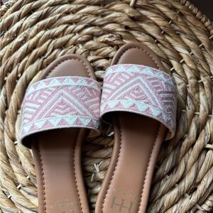 Pink Patterned Women's Slide Sandals